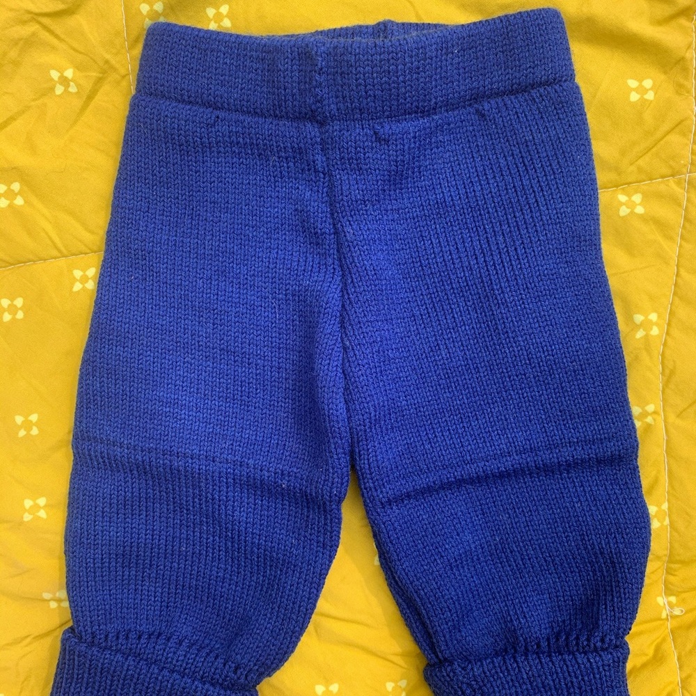 Handmade 100% merino wool longies pants